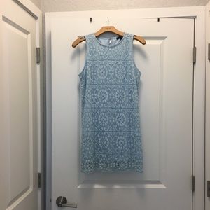 FOREVER 21 baby blue lace shift dress